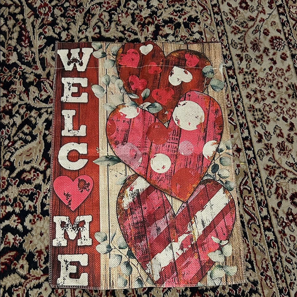Rustic Welcome Heart Wall Hanging